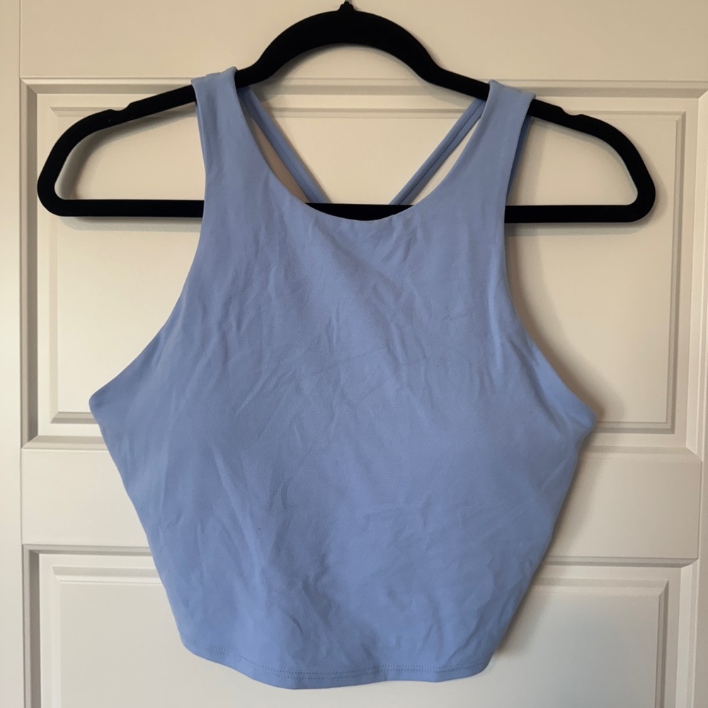 Athleta Light Blue Women's Tank/Sports Bra Top